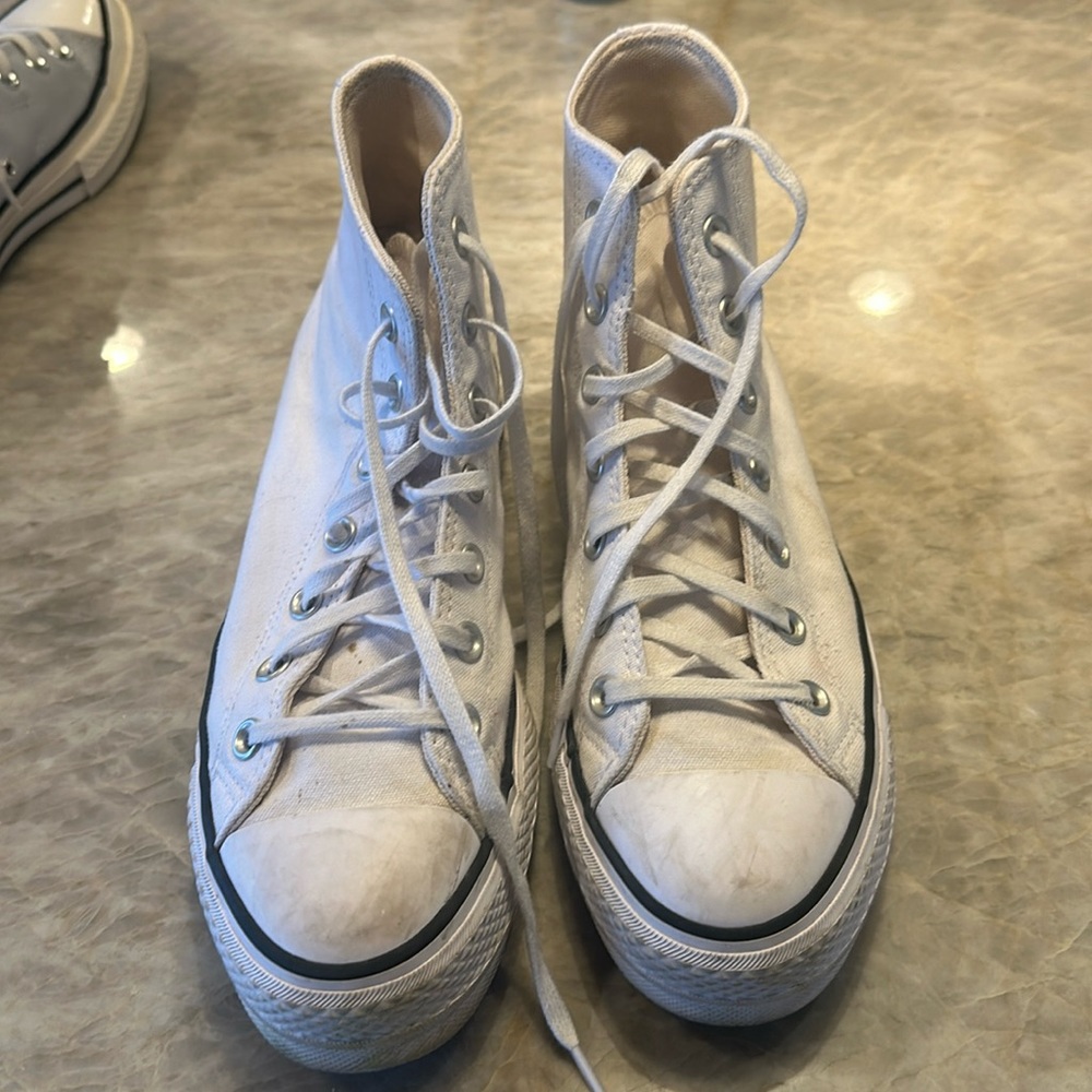 Platform white converse
